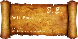 Deli Emma névjegykártya