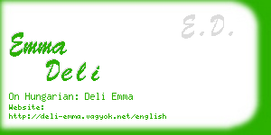 emma deli business card